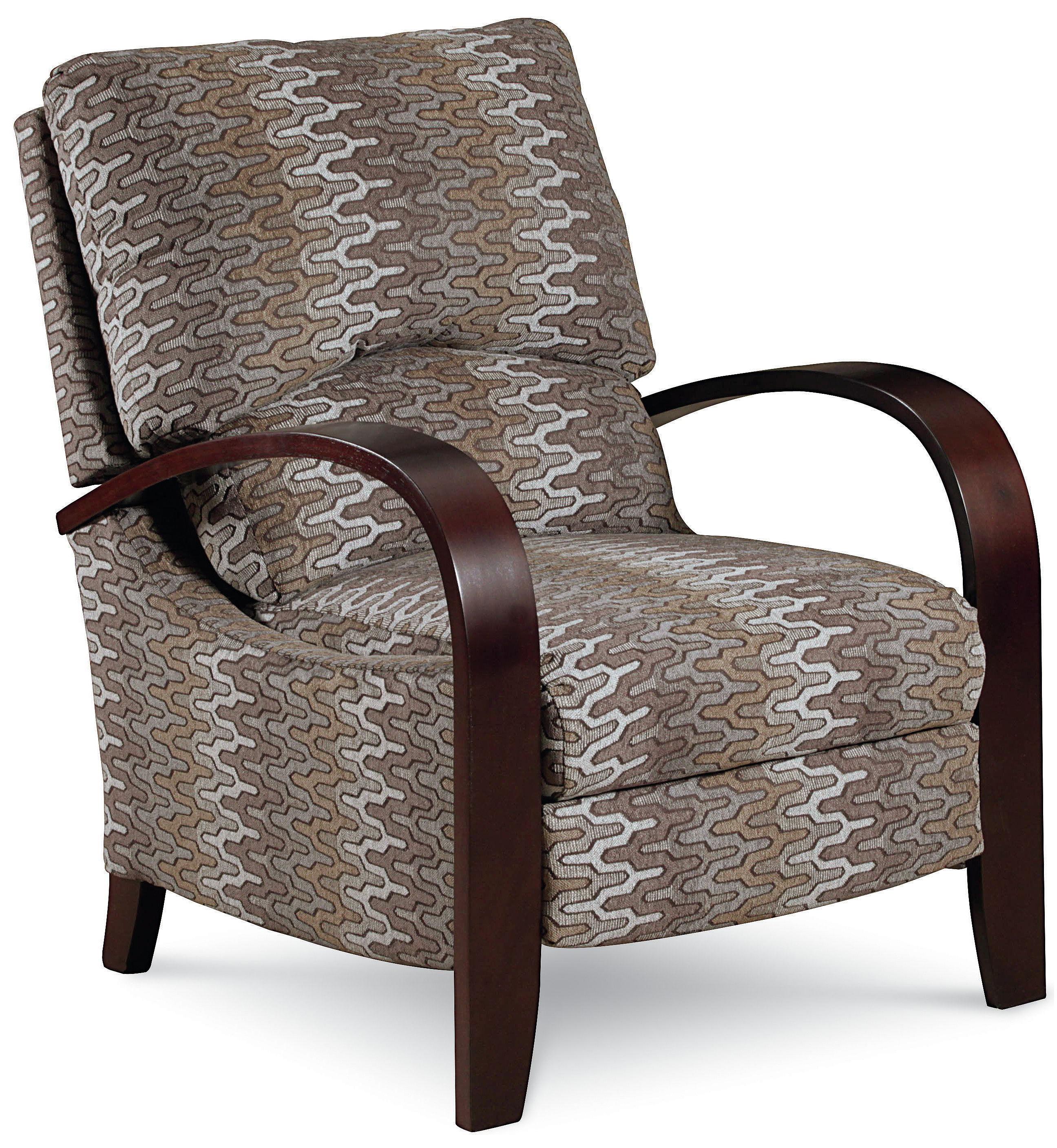 Lane Hi Leg Recliners Contemporary Julia Hileg Recliner with Bentwood